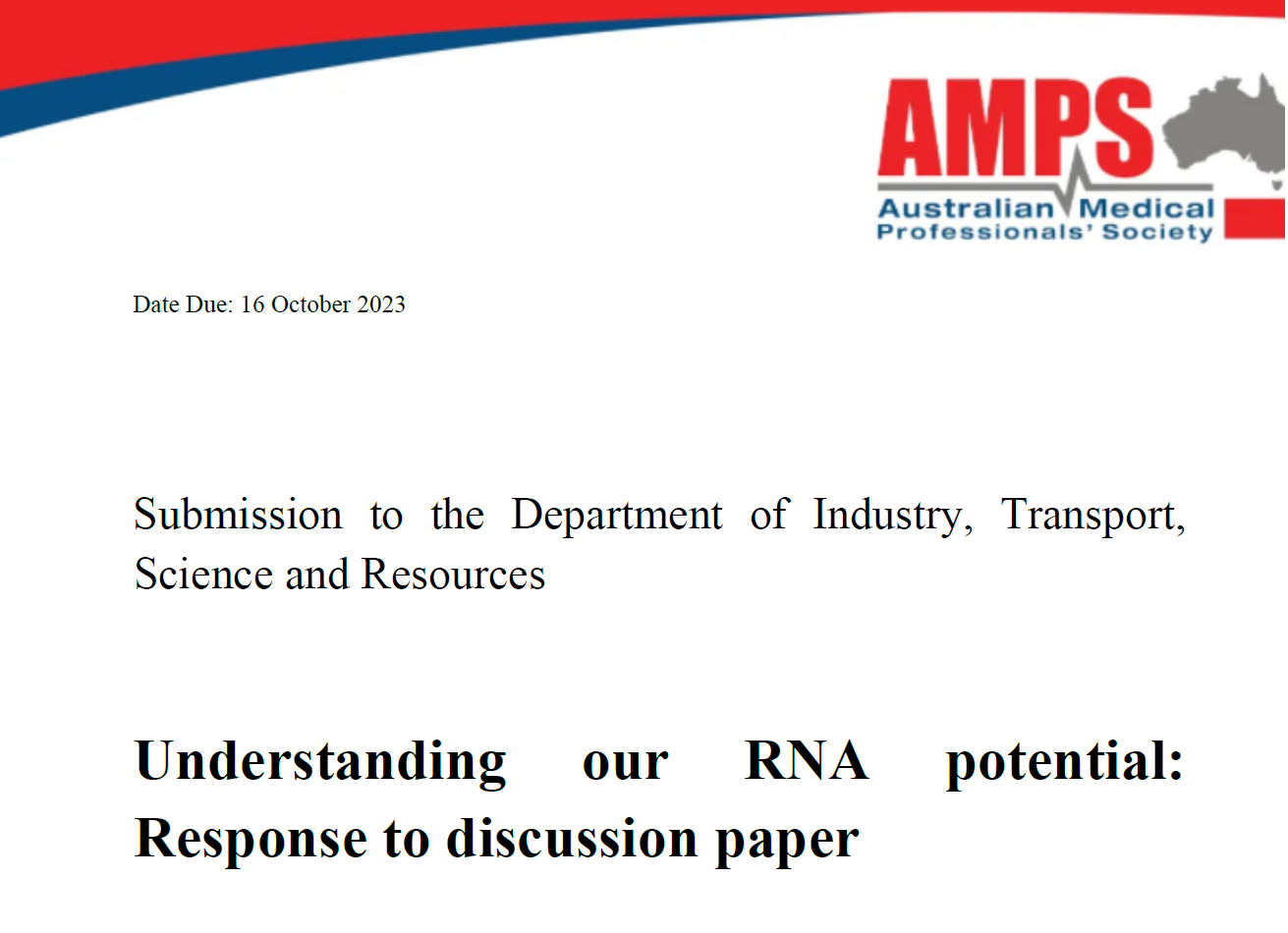 AMPS - RNA Submission