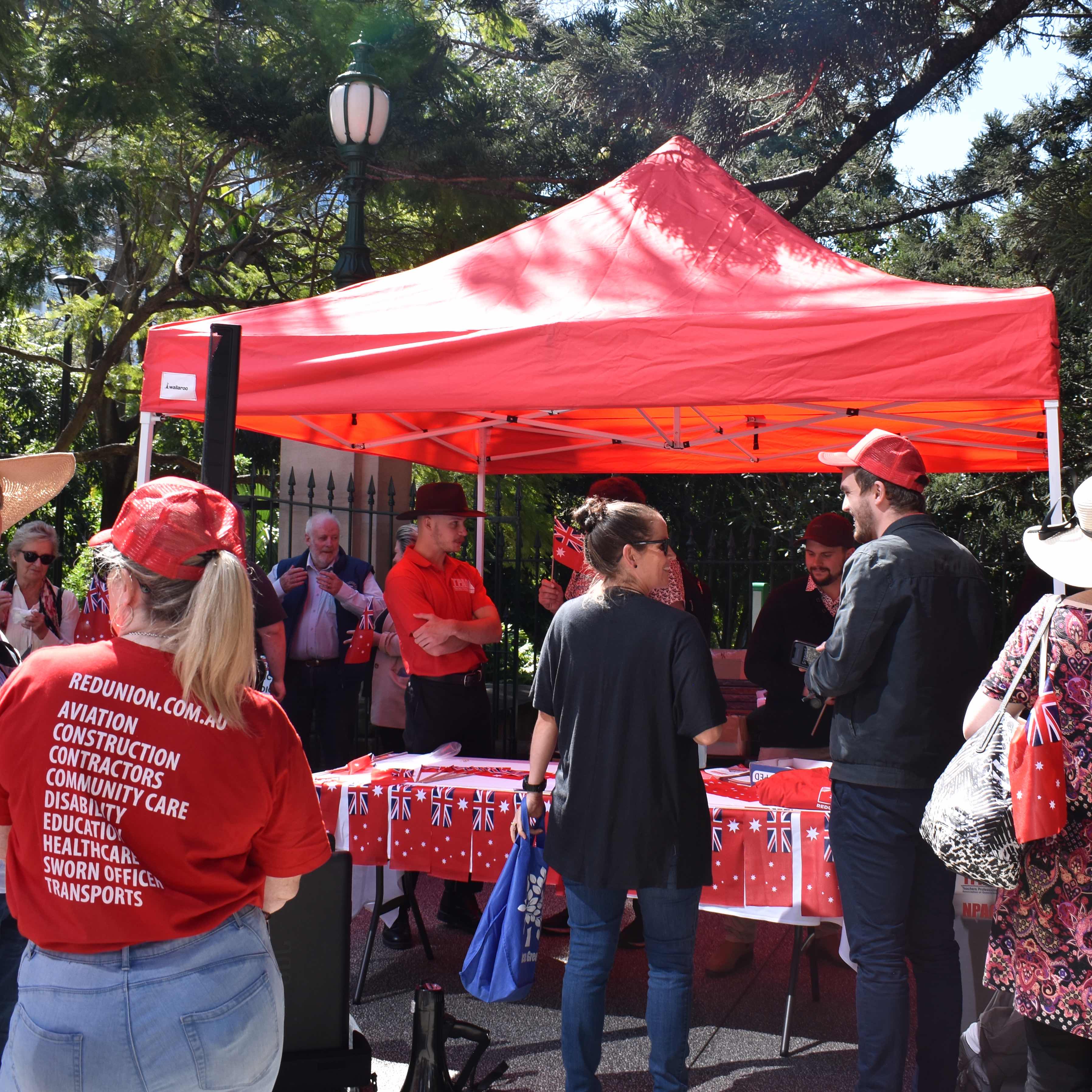 Red Union Volunteer Tent