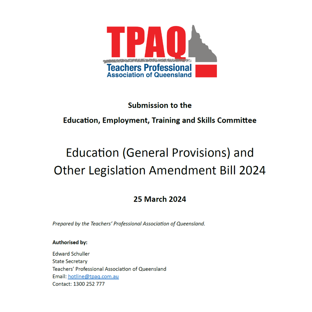 TPAQ Parliamentary Submission on Education (GP) Bill 2024